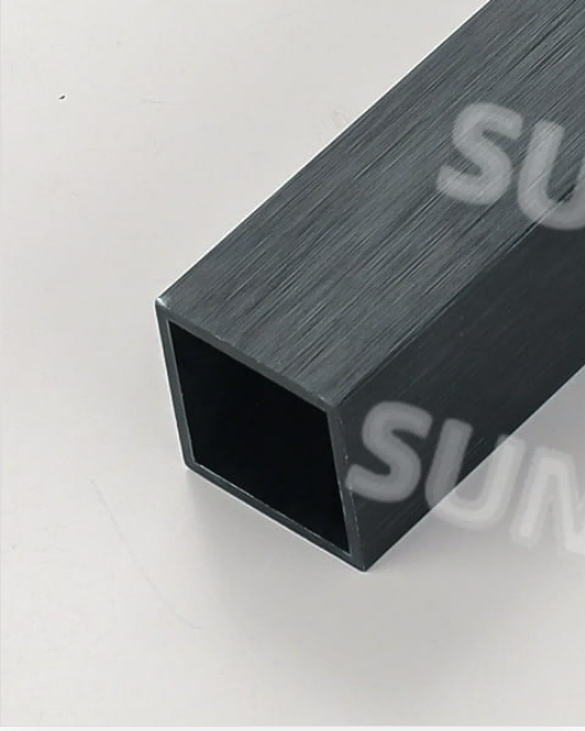Brushed Black Anodized Aluminum Tube Image
