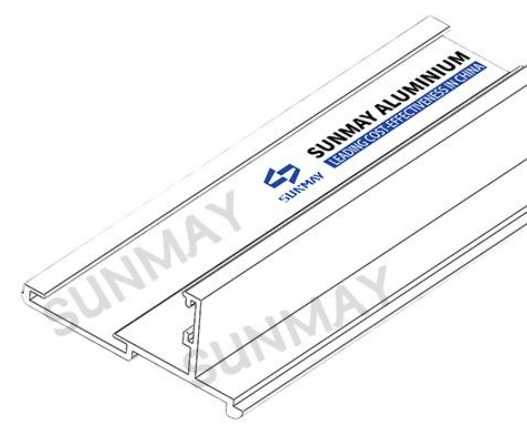 Close-up view of anodized aluminum profiles for windows and doors, providing excellent weather resistance and long-term durability.
