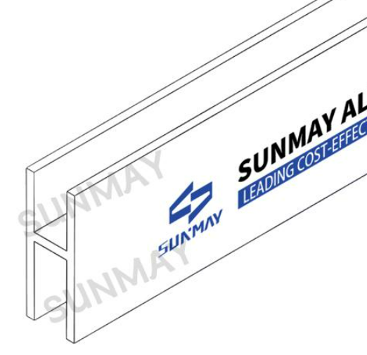 Aluminum door frame profile for construction