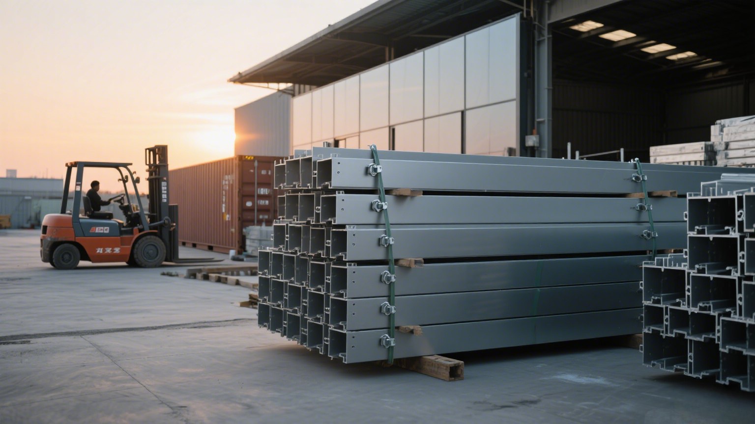 Aluminum profile with sand lime finish